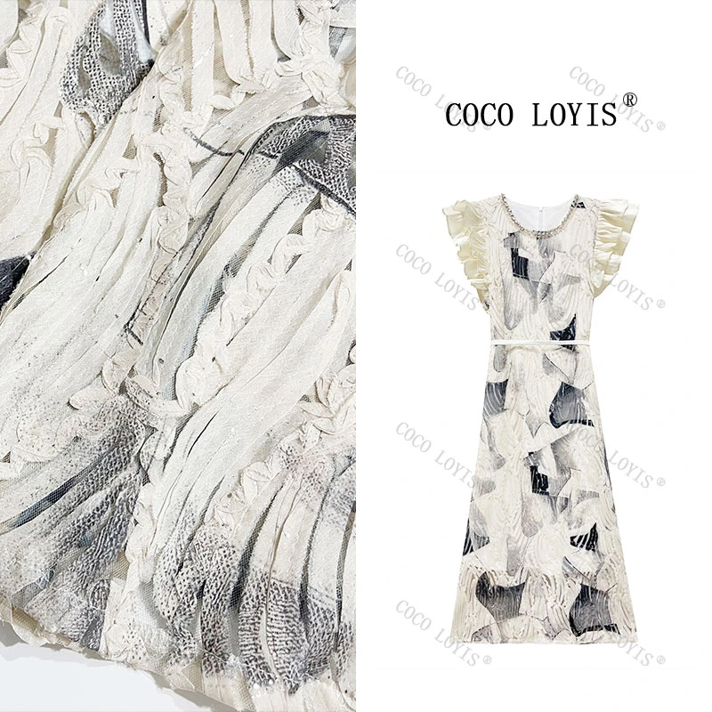 碎花显瘦气质时尚夏季法式印花轻奢复古宽松收腰25061601