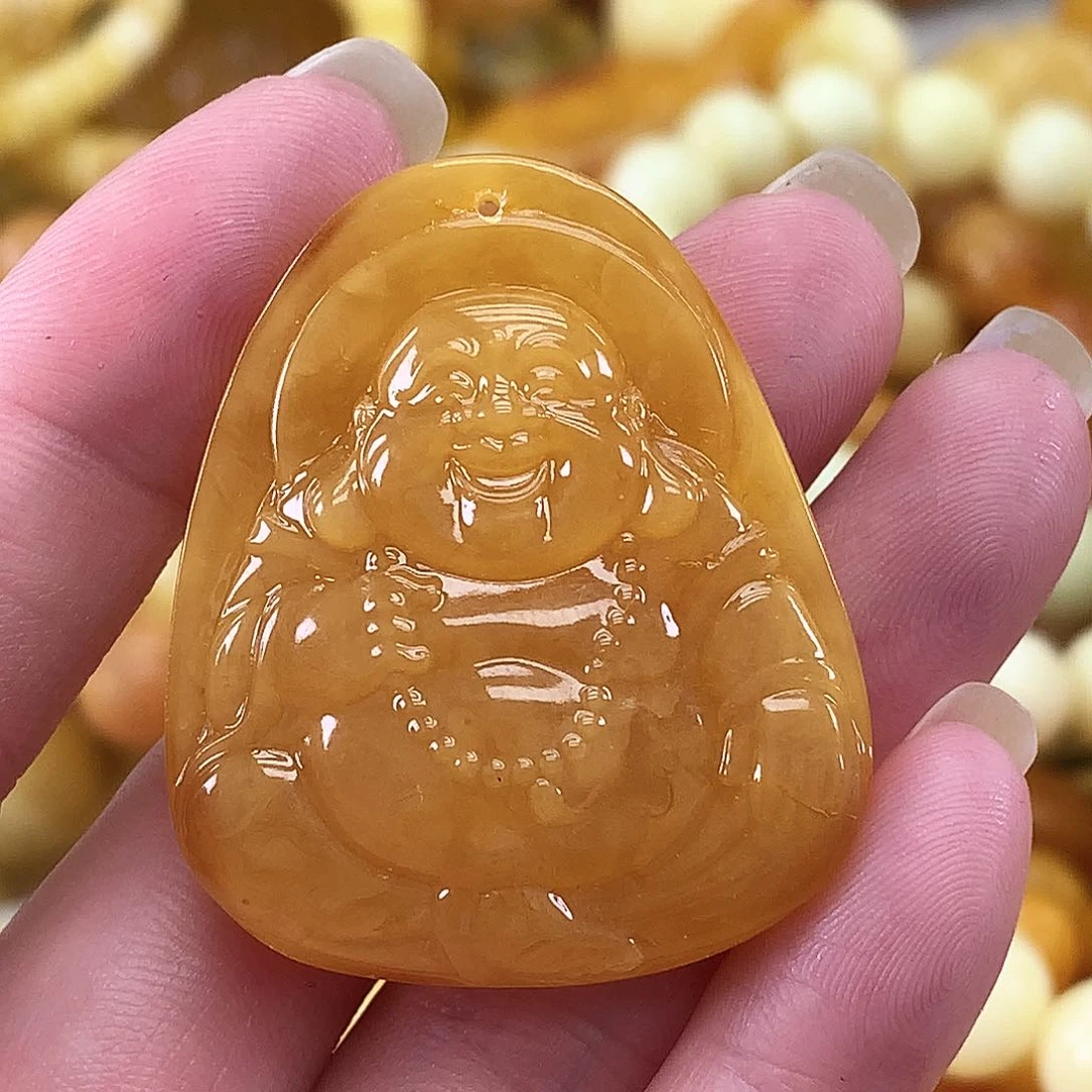 未镶嵌琥珀裸石弥勒佛