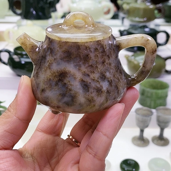 未镶嵌和田玉挂件茶壶