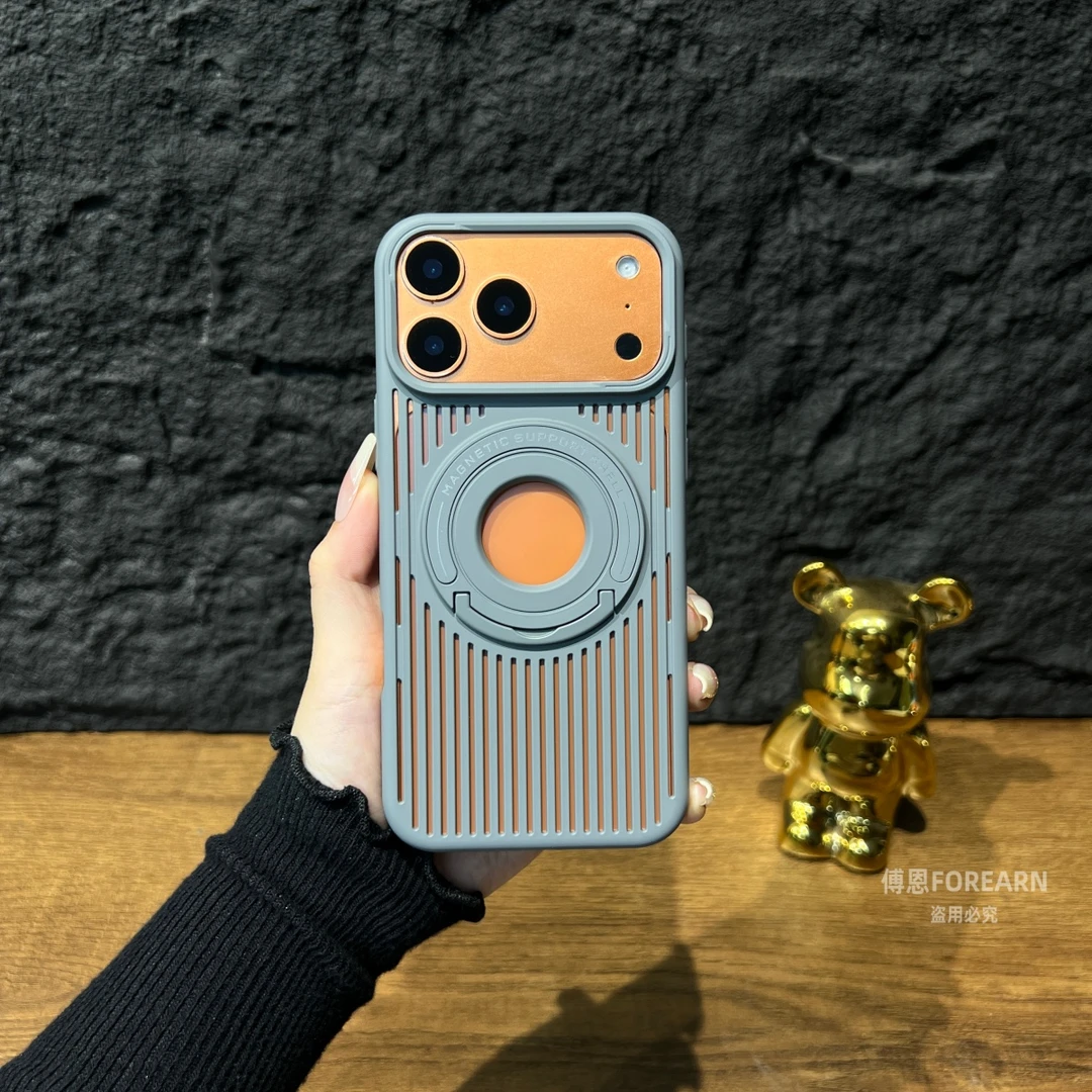 适用于苹果17promax手机壳iPhone17pro镂空17散热air磁吸保护套
