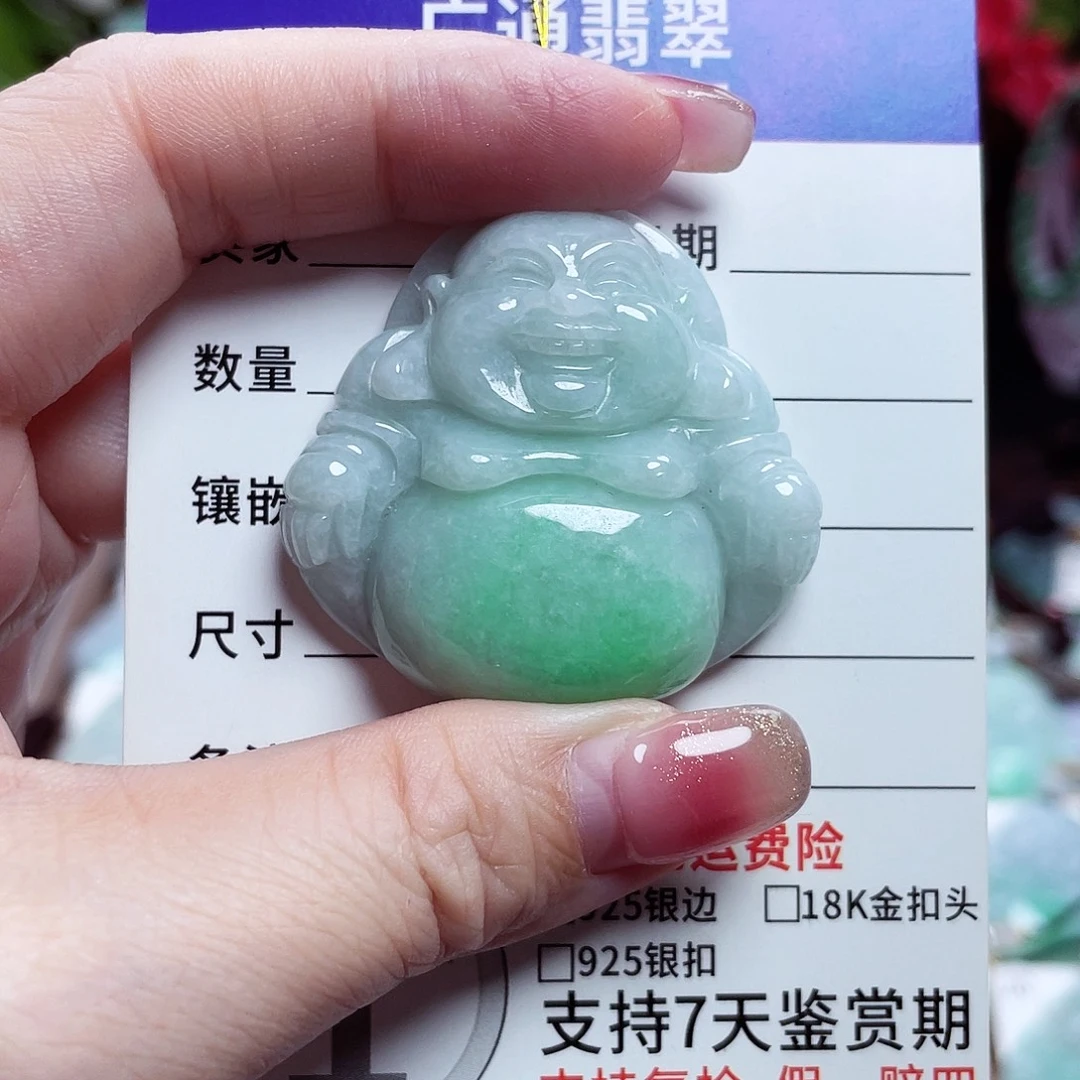 翡翠未镶嵌颈饰佛公10