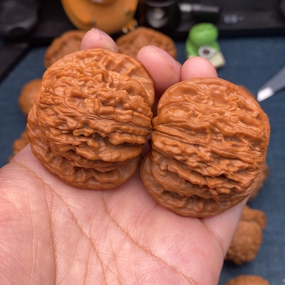 文玩核桃把件45.8毕业平谷四座楼全品