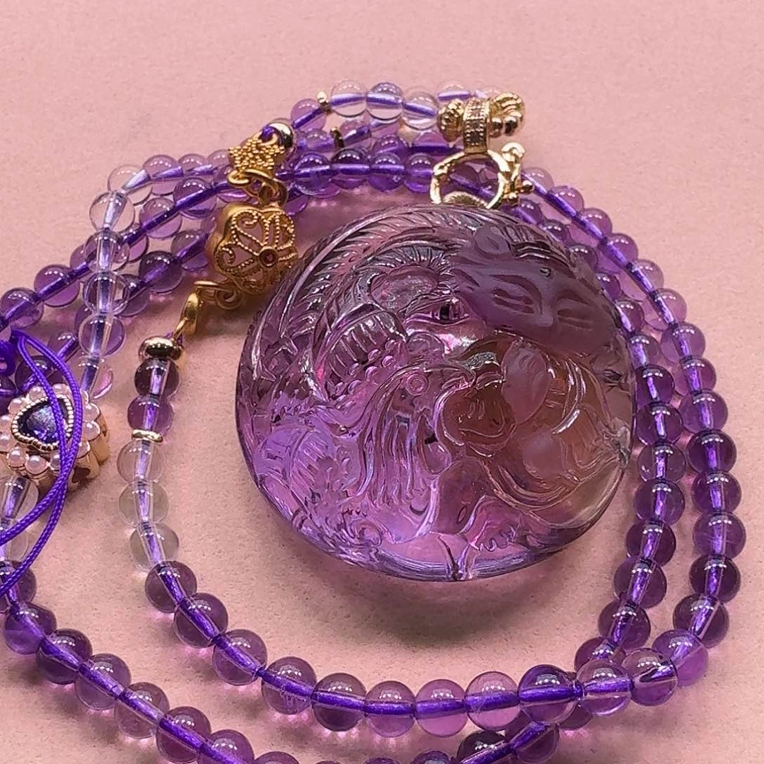 水晶颈饰未镶嵌天然水晶狐狐吊坠