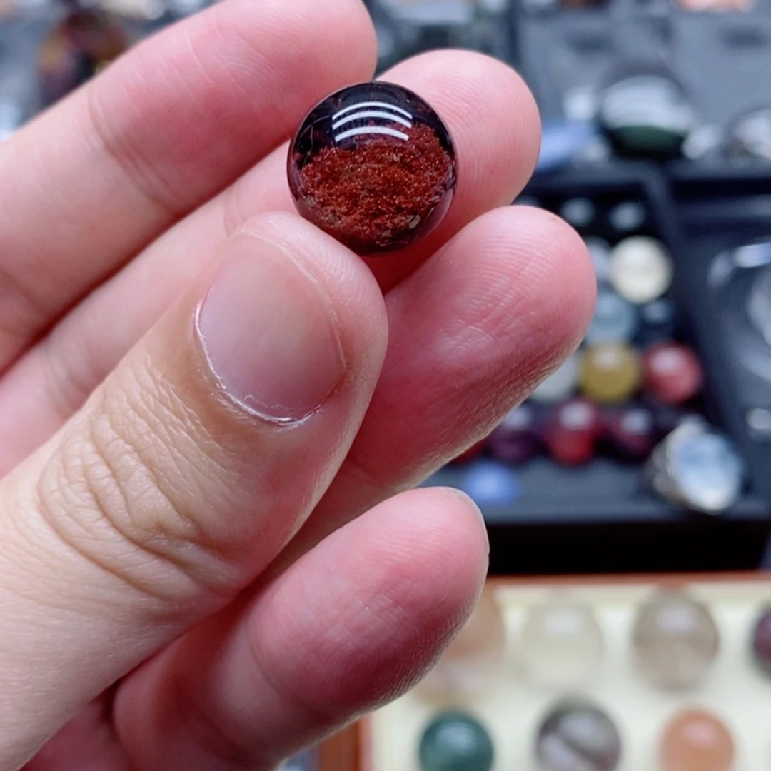 未镶嵌吊坠(不含链)水晶13.7米红幽灵半盆全净体