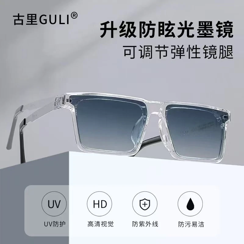 时尚潮流墨镜护目男开车防紫外线太阳镜方框眼镜户外大框遮阳新款