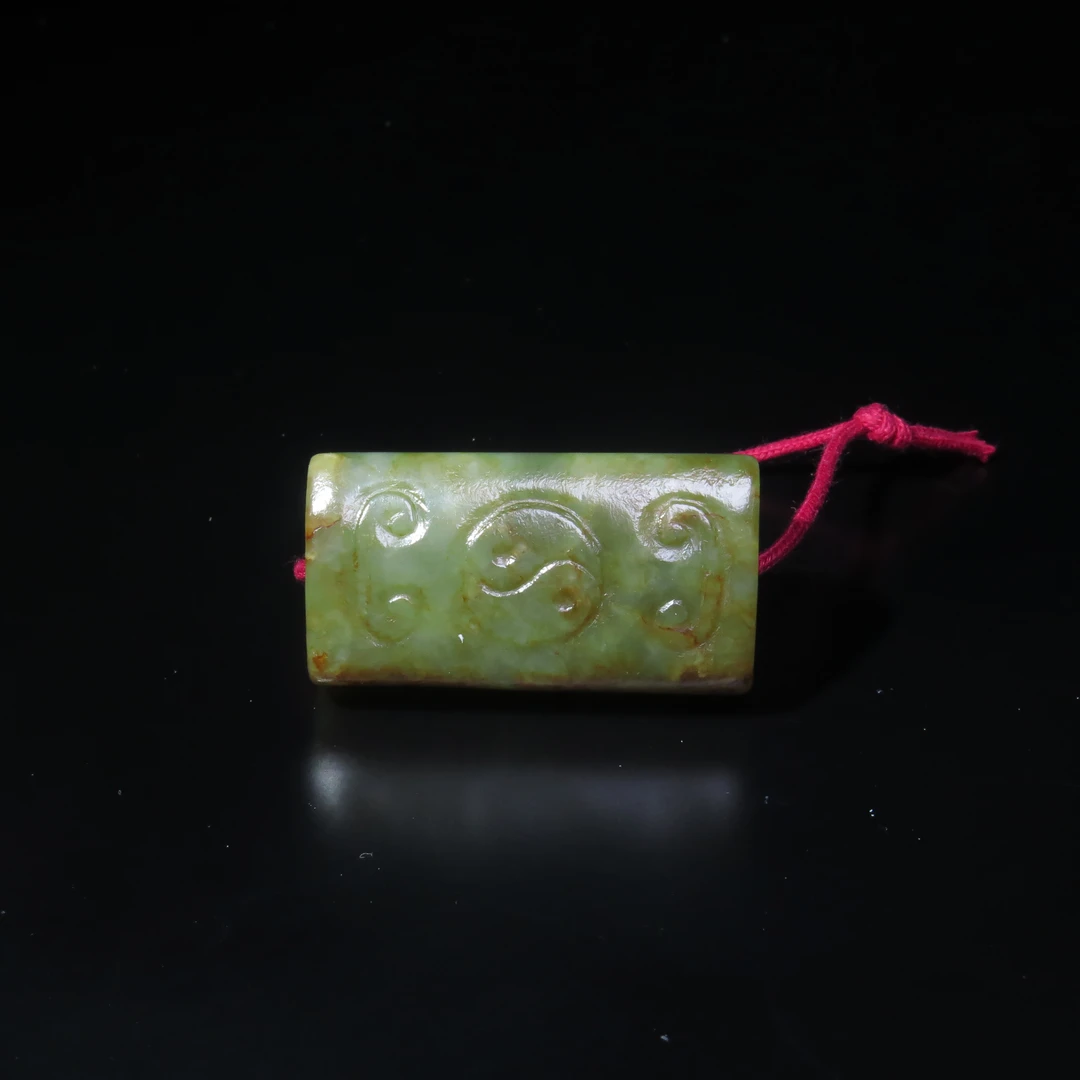 清代道教刻花玉勒/MZ617883/和田玉/民族文物