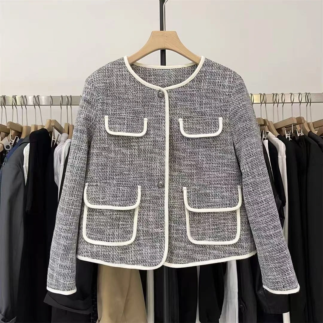 2025早春新款韩系温柔气质减龄小香风外套高级感外套-8396