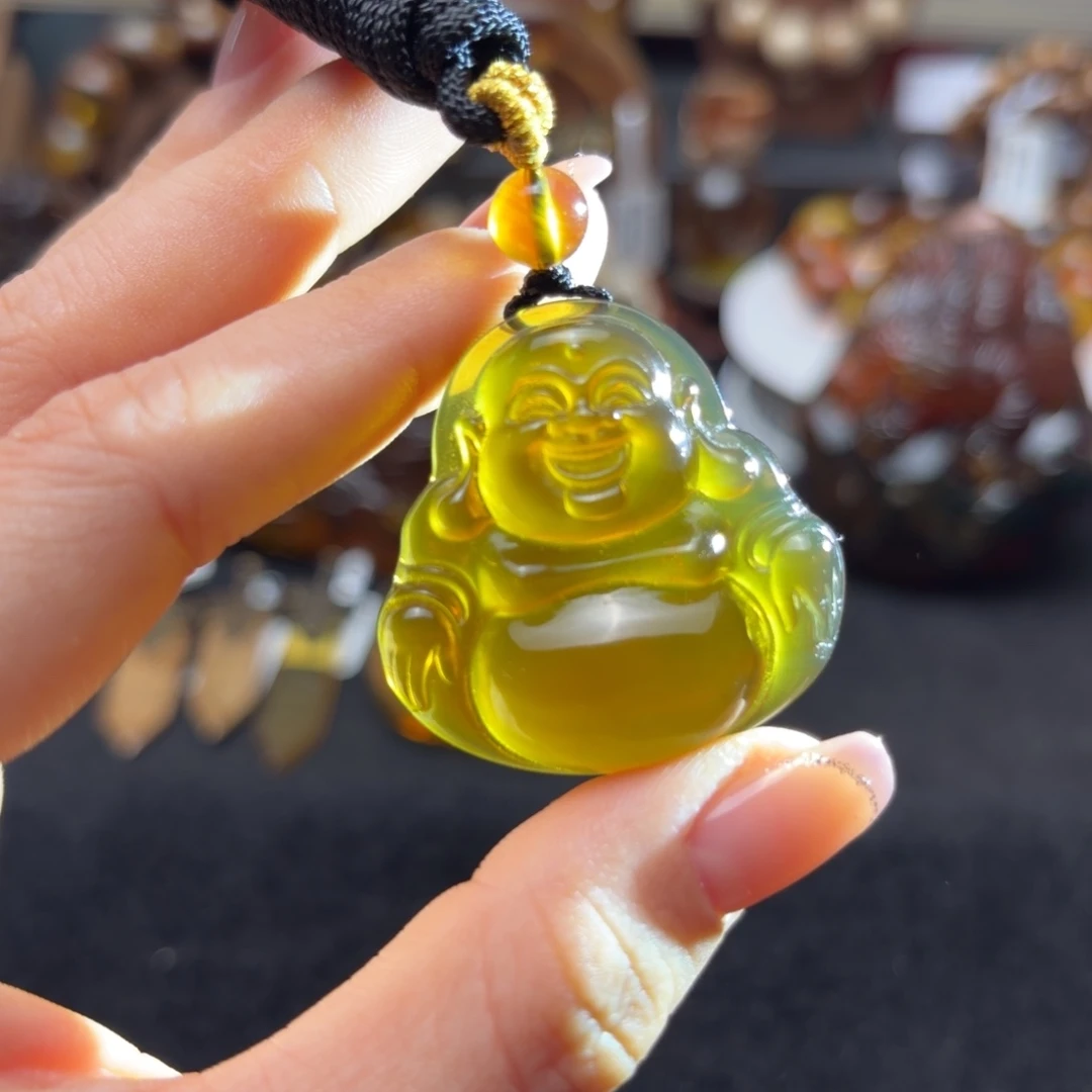 琥珀未镶嵌珠宝奇石茶蜜佛公