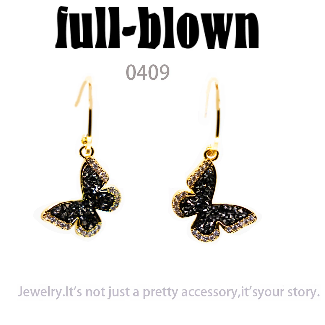 铜合金耳饰 FB设计师气质耳环小众设计高级感耳钉耳饰～0409