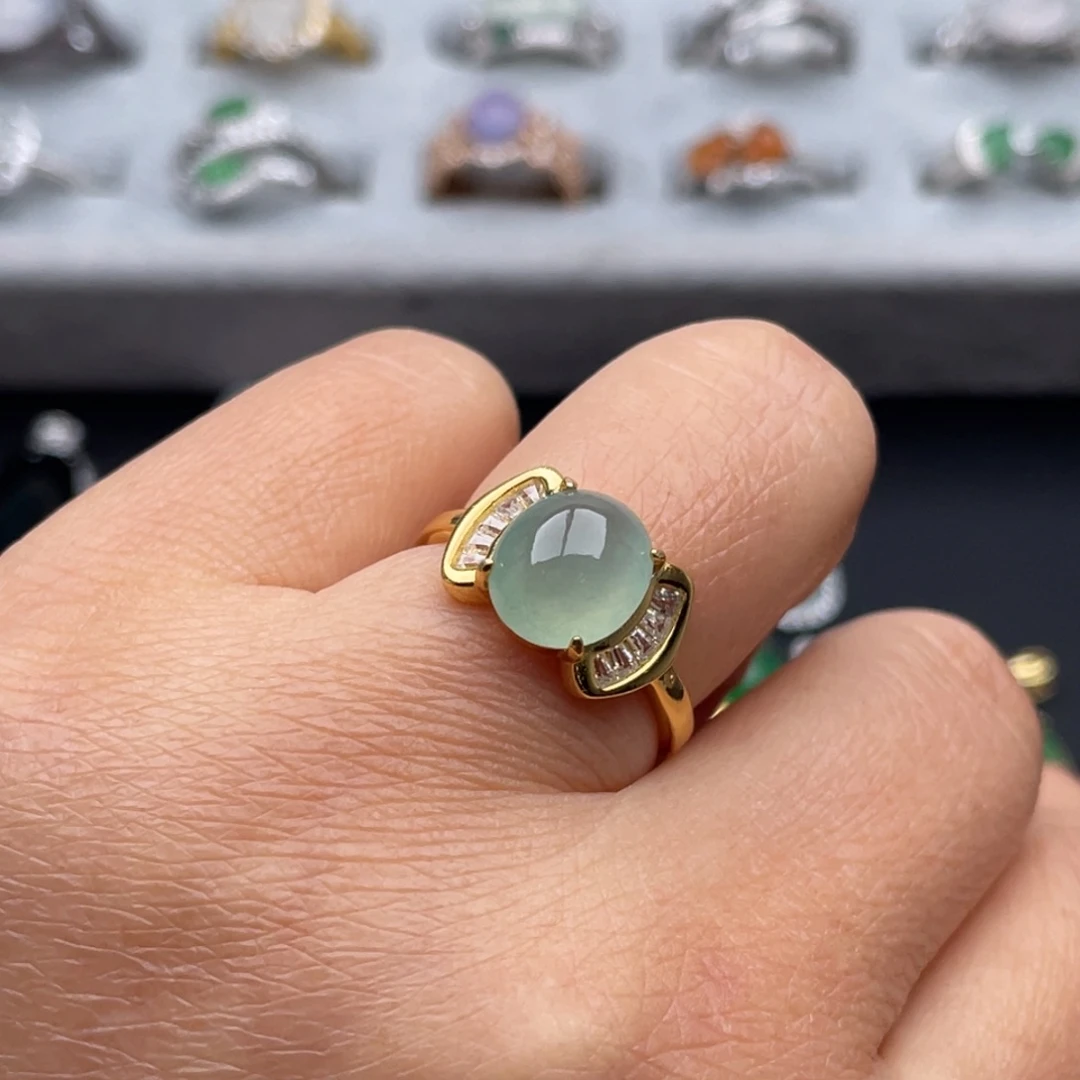 翡翠银S925镶嵌吊坠(不含链)