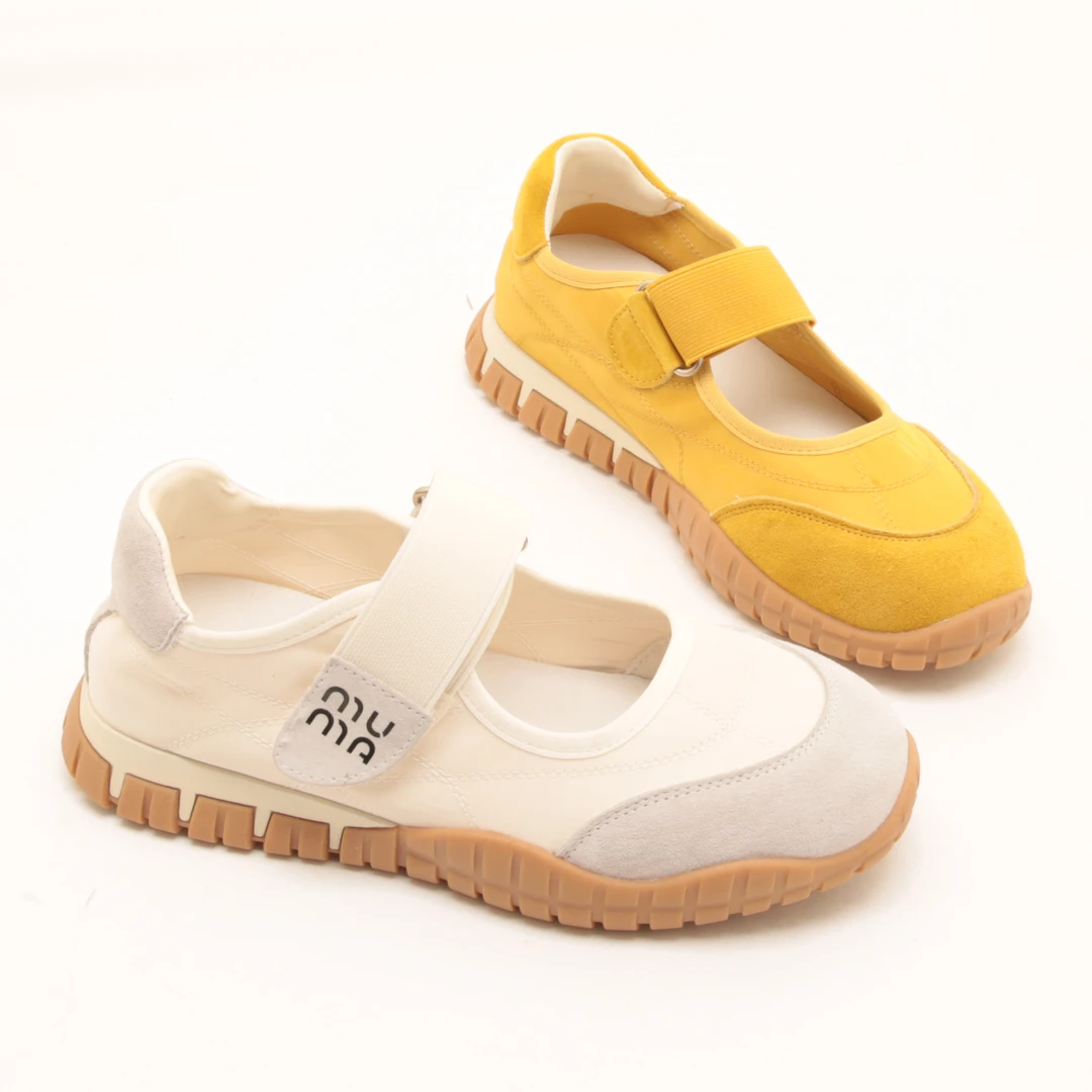 6872春夏新款魔术贴百搭休闲透气布面舒适软底芭蕾舞单鞋玛丽珍鞋