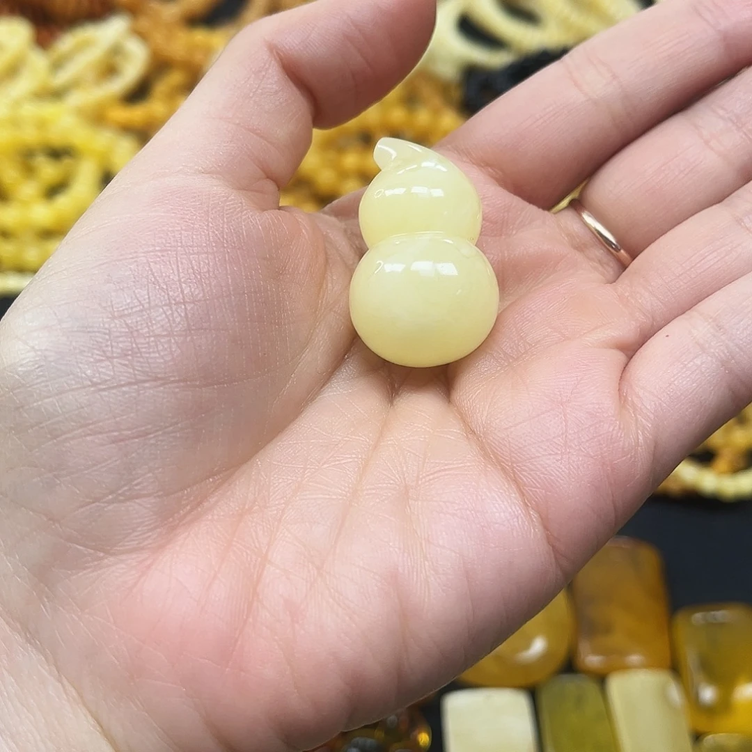 琥珀未镶嵌吊坠(不含链)蜜蜡葫芦