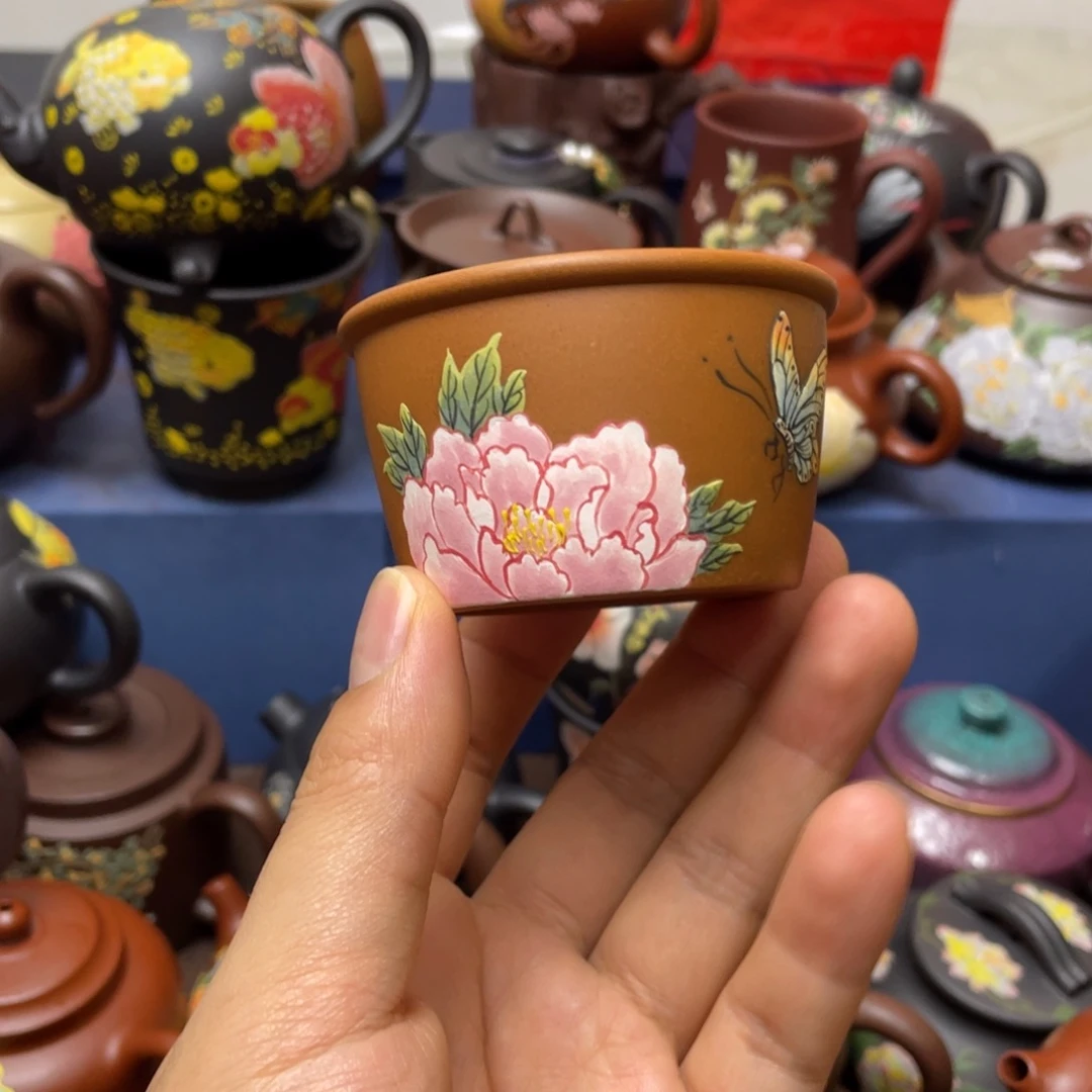 红泥茶杯紫砂主人杯80cc