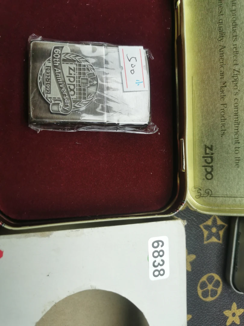 Zippo打火机回血92K午夜铬贴章60周年-6838