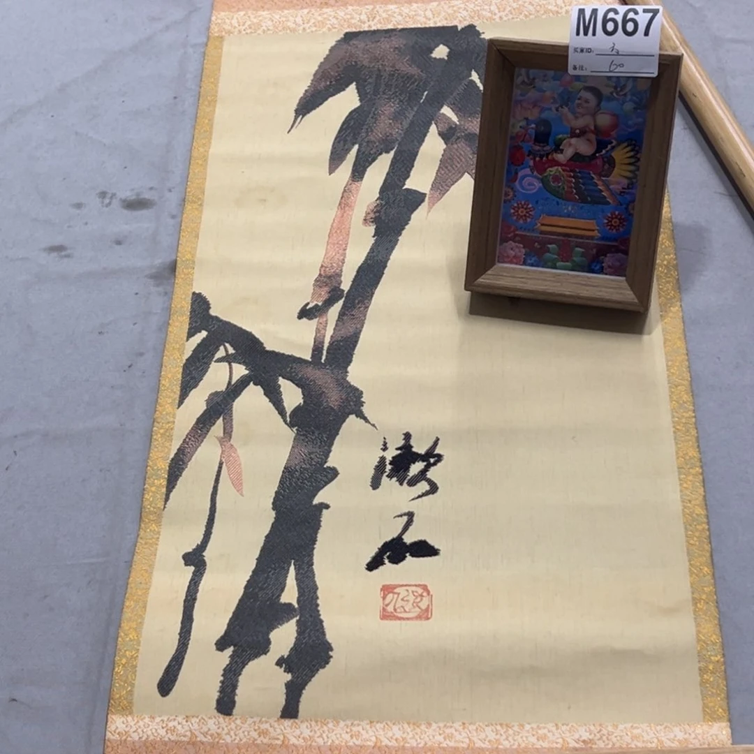 国画方*手绘临摹花鸟挂轴