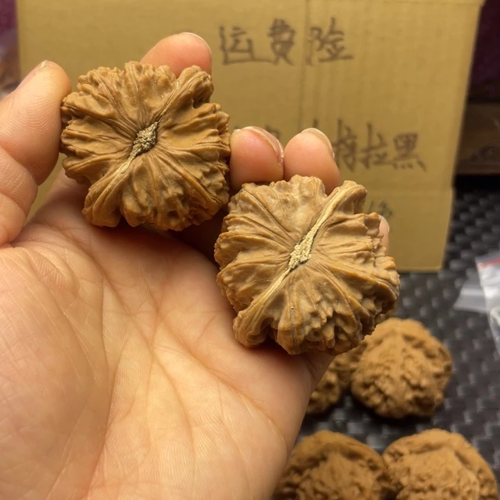 了***了文玩核桃吊坠白狮子有黄有色差不退不换