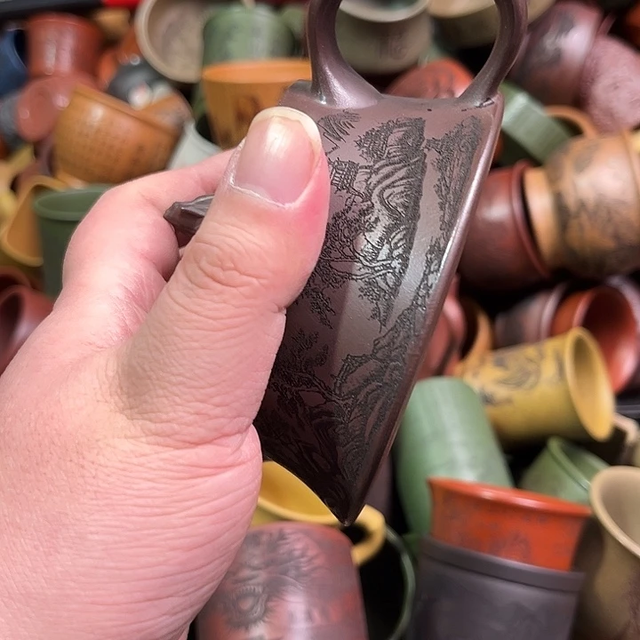 紫砂茶杯全手工紫砂主人杯