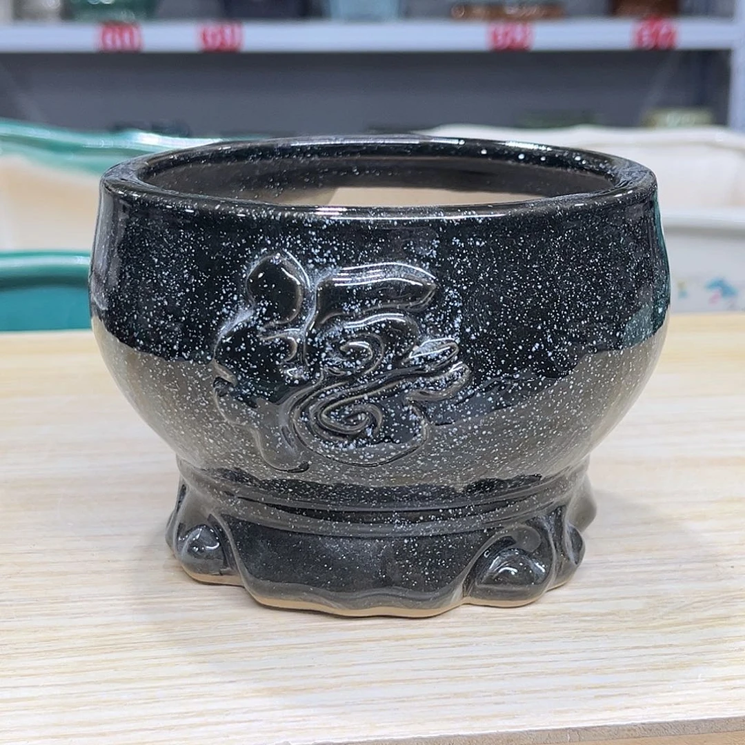 陶瓷绿植多肉微瑕花盆口径12*9