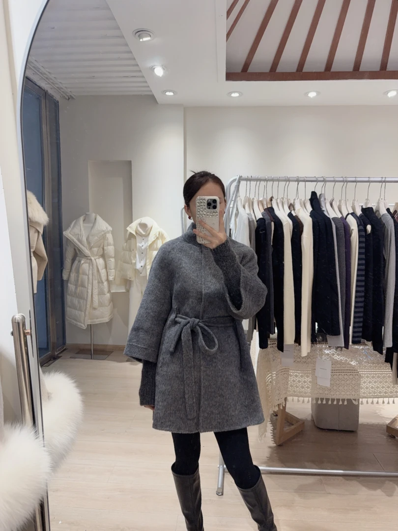 【立领毛呢外套】小星2025羊毛中长款大衣