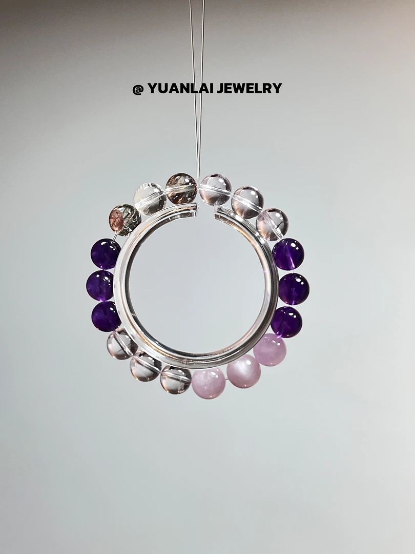 【九紫离火】10mm乌拉圭收藏级紫水晶✖️10mm玻利维亚✖️10mm黑金超七