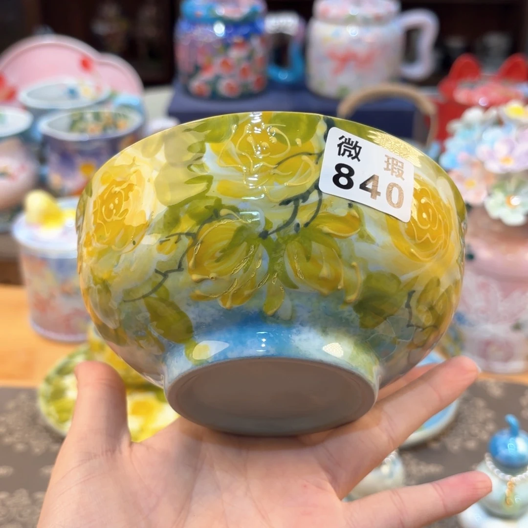 景德镇手绘高温釉下彩陶瓷茶具