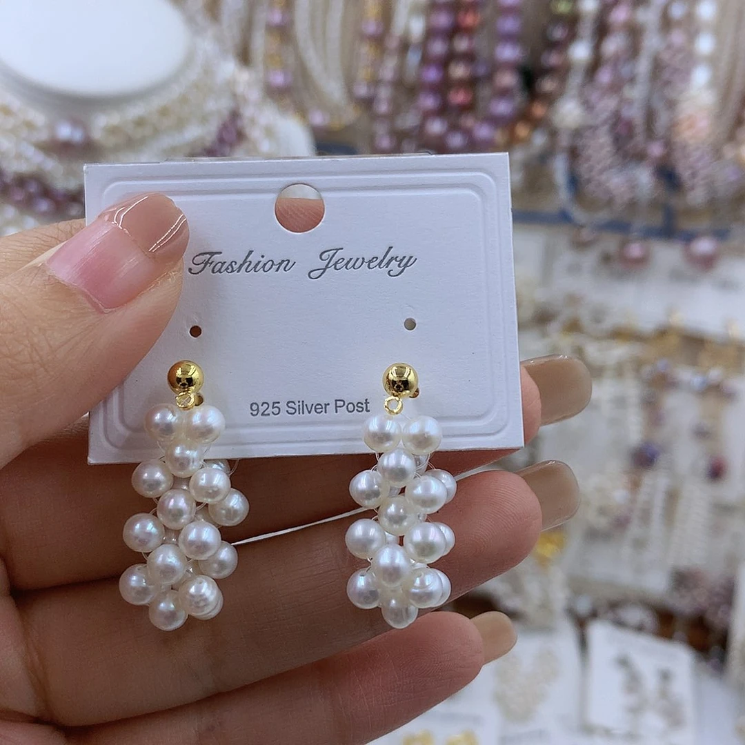 项链银S925镶嵌淡水珍珠