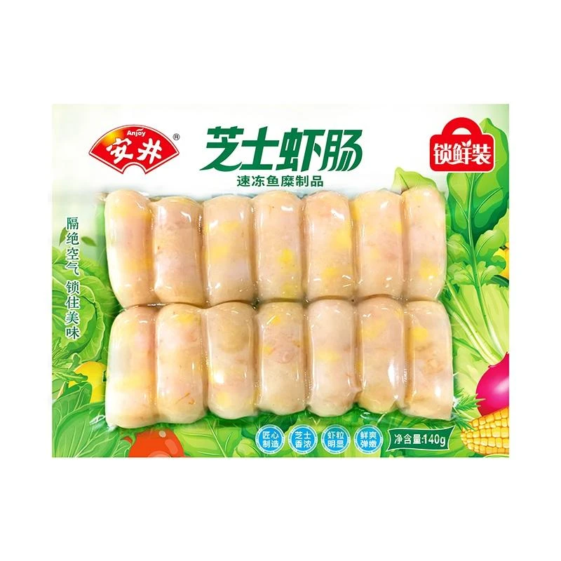 安井锁鲜装芝士虾肠140g
