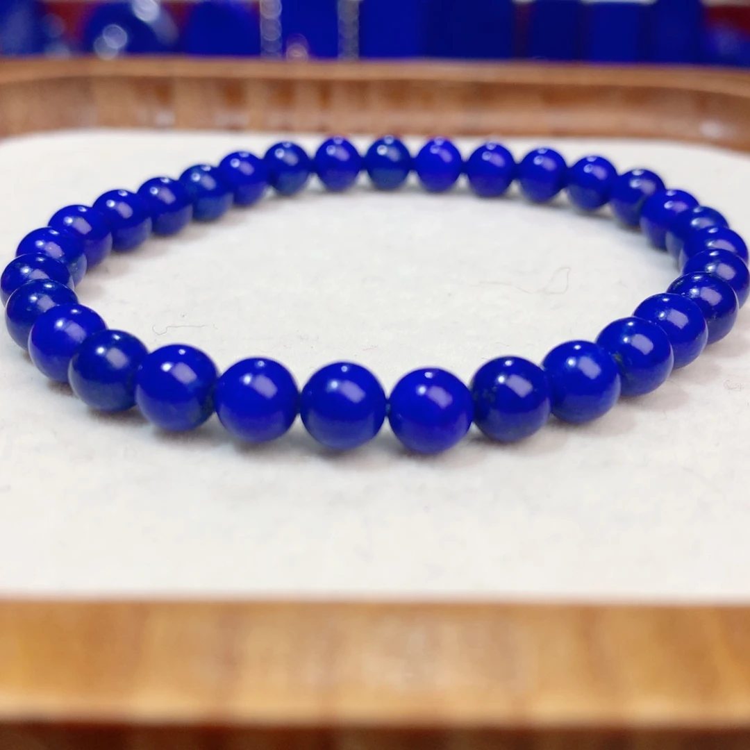 青金石未镶嵌5.8m手链艳蓝色