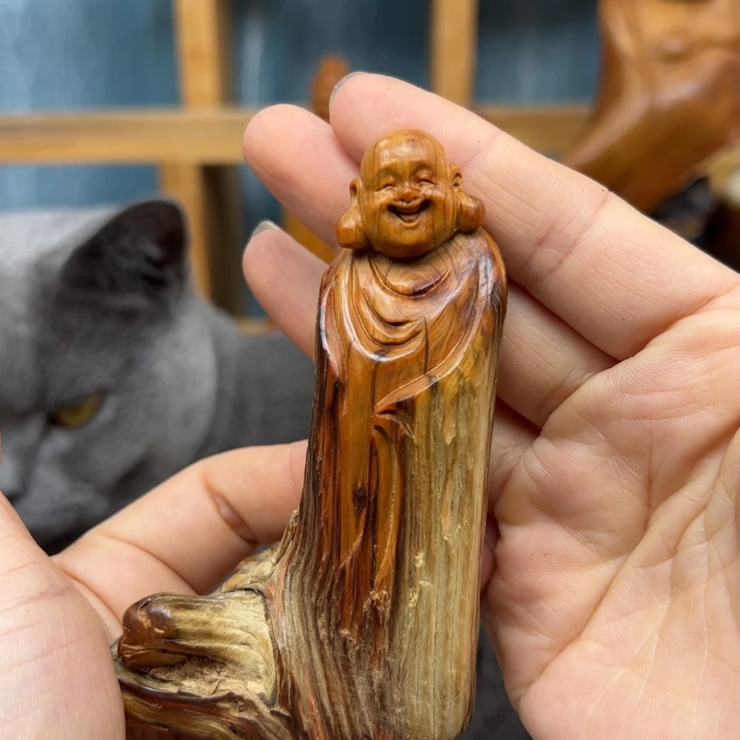 木顺***N崖柏木摆件手把件