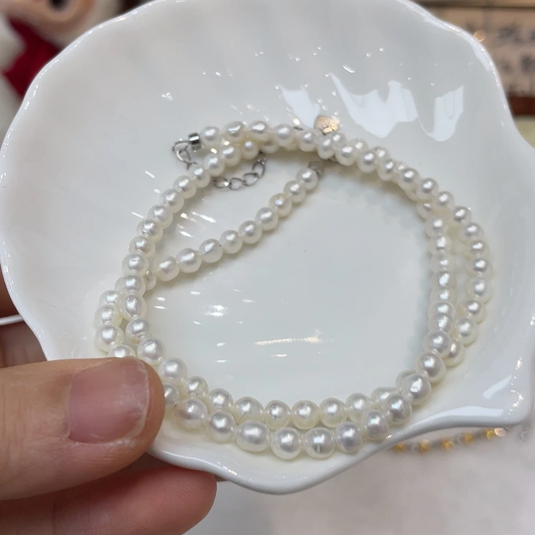 颈饰银S925镶嵌淡水珍珠