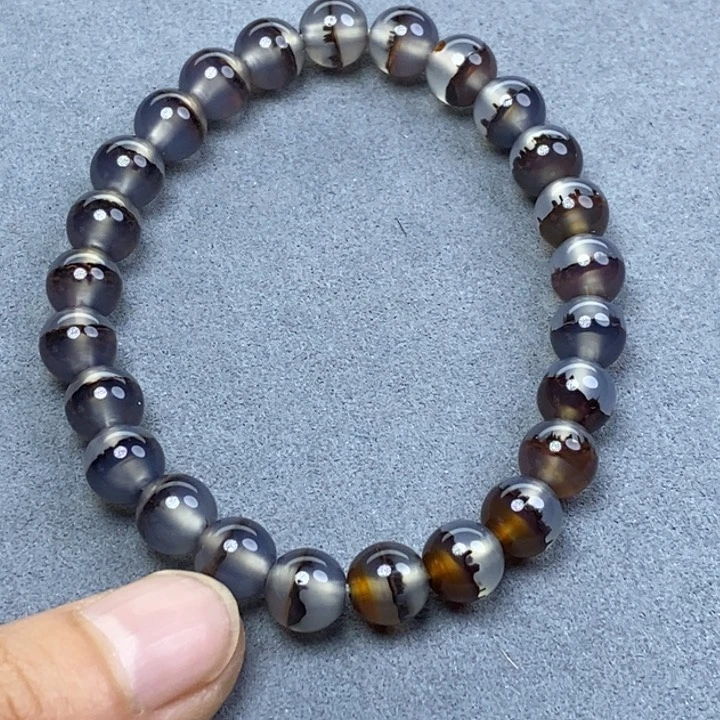 玛瑙/玉髓手链未镶嵌牛*