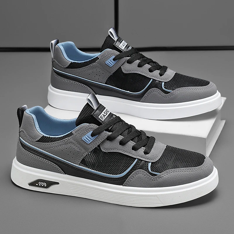 特大码45-48码板鞋男网面夏季透气2025新款爆款时尚百搭休闲运动
