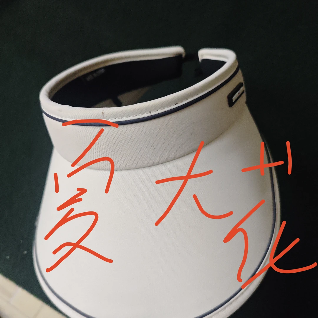 格纹春夏夏季遮阳帽秋季空顶帽子草帽无顶帽白色