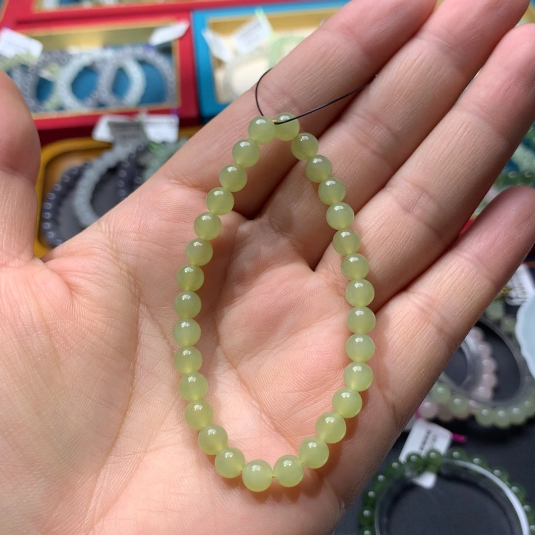 未镶嵌手串和田玉卡6若羌黄口