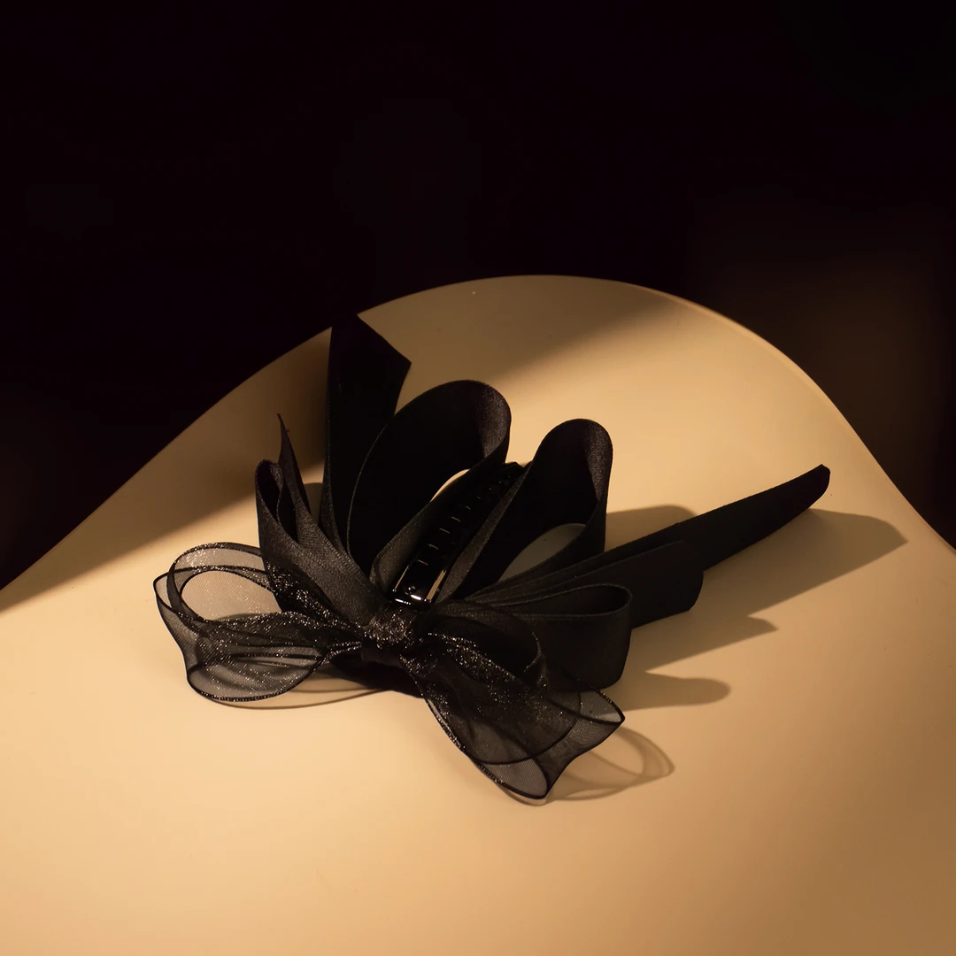 网纱蝴蝶结香蕉夹#0576