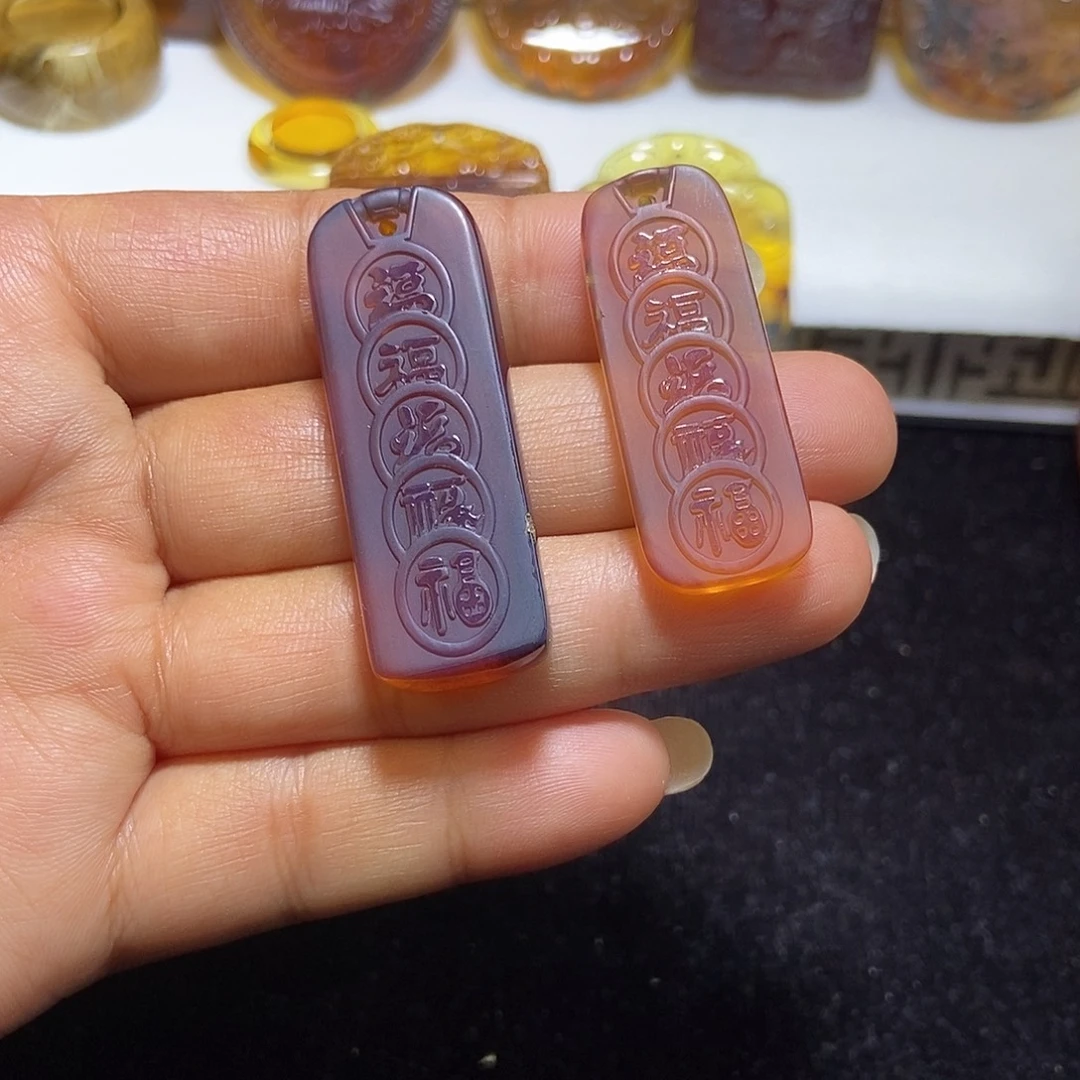 琥珀颈饰未镶嵌缅甸天然琥珀吊坠