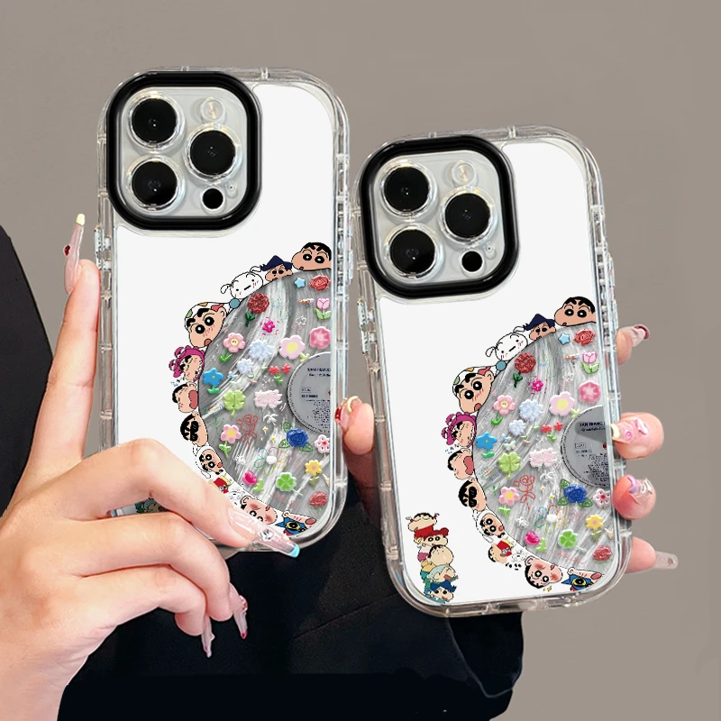 小新花朵唱片适用苹果16promax泡芙手机壳iPhone15羽纱华为小米15