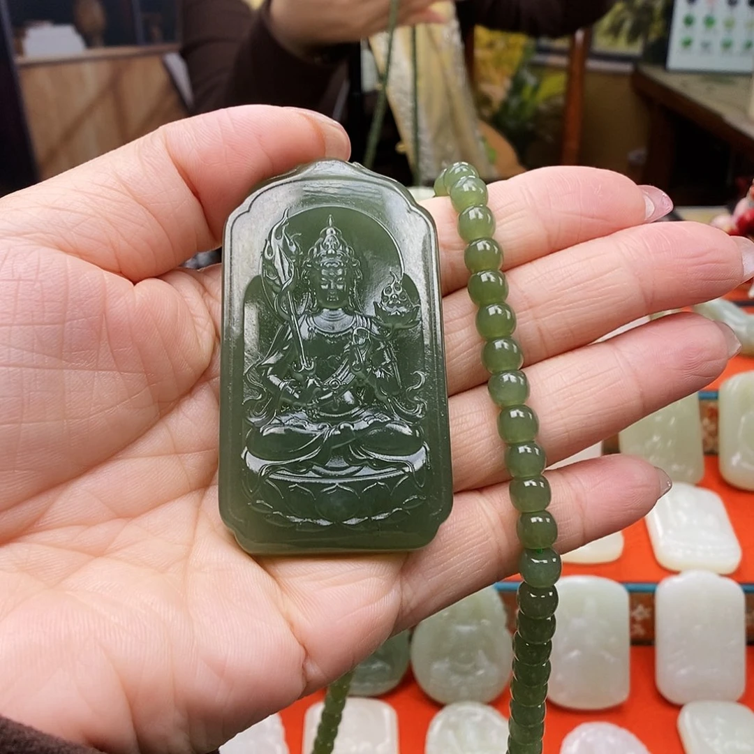 颈饰未镶嵌和田玉消**材