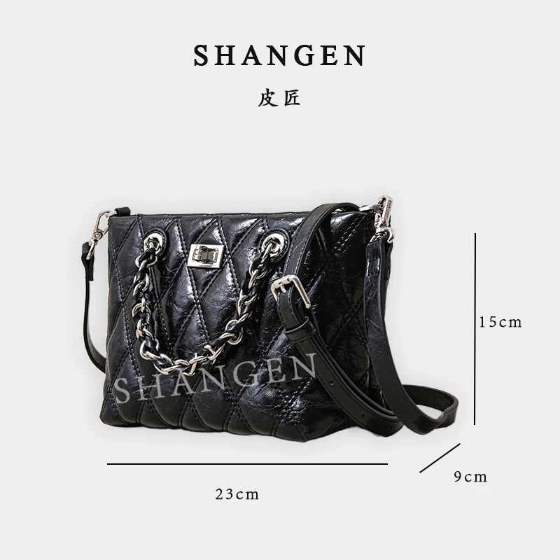 【尚恩CC】SK-82926-黑色-轻奢时尚女士新款手提单肩斜挎包