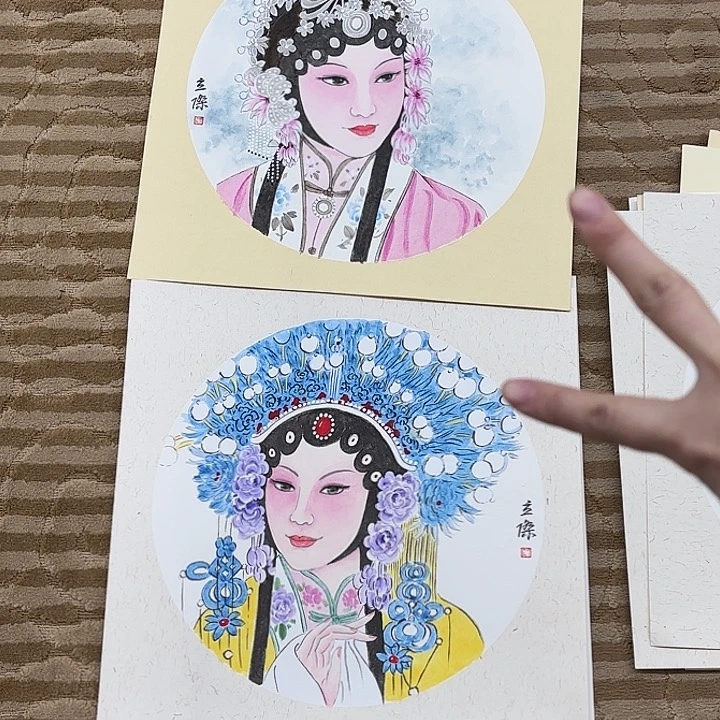 国画群*哥花鸟的翅膀是白色和50.50