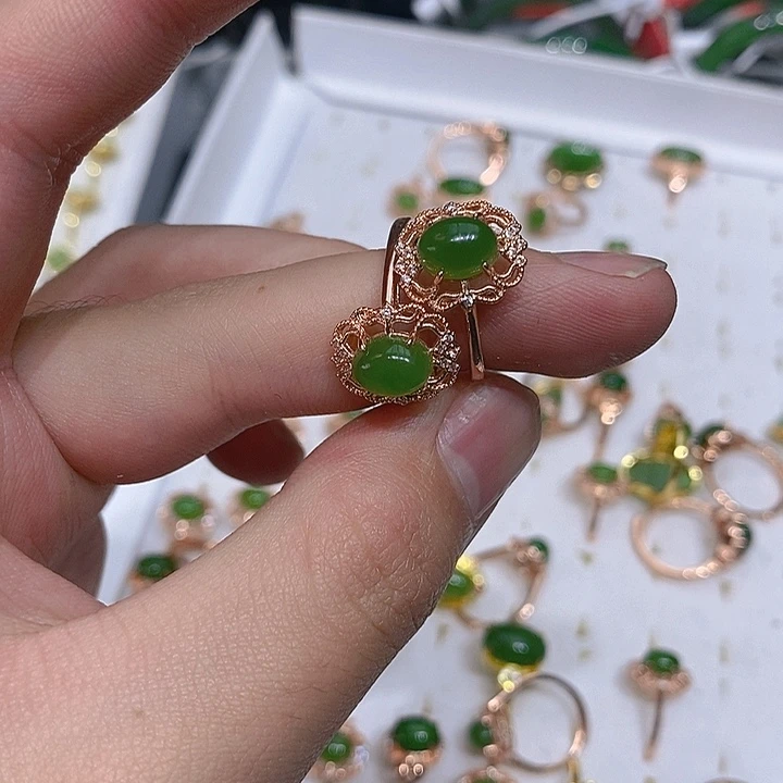 和田玉（碧玉）未镶嵌戒指