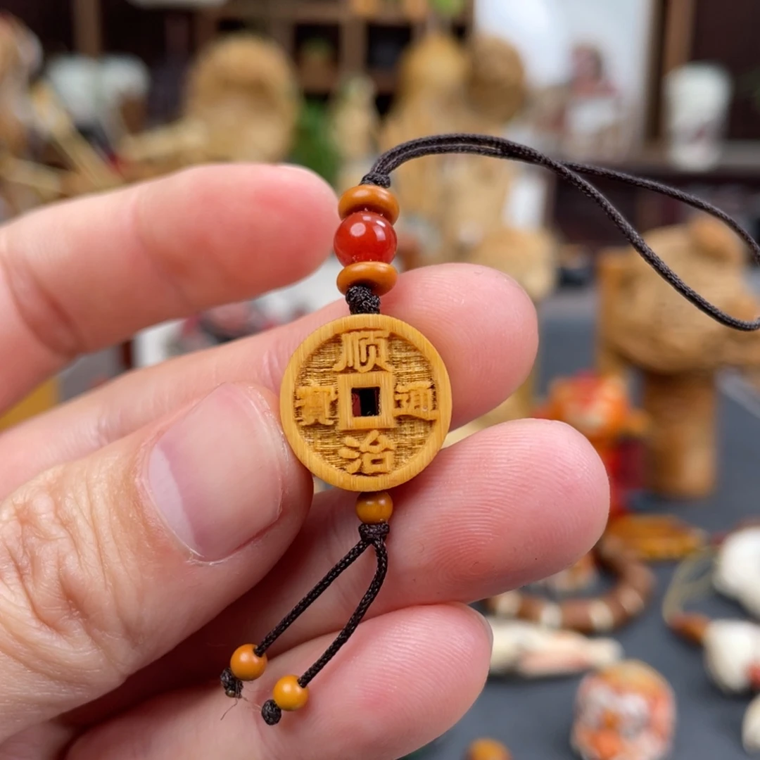 木方颜竹木艺术吊坠