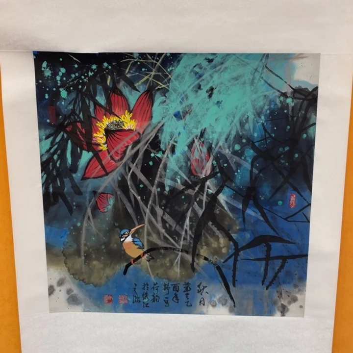 国画鹿庆春花鸟画精品