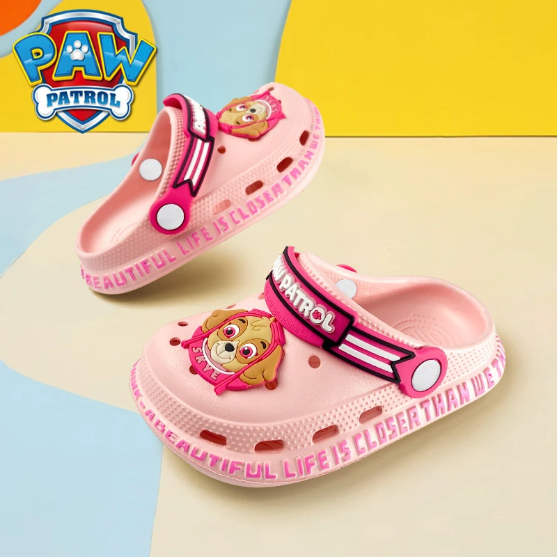 PAW PATROL/汪汪队立大功新款女童男孩洞洞鞋男款夏防滑洗澡拖鞋