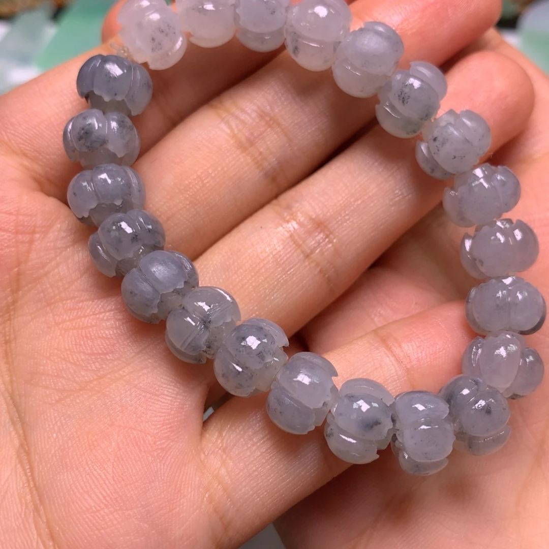 C***画定制翡翠未镶嵌莲花珠