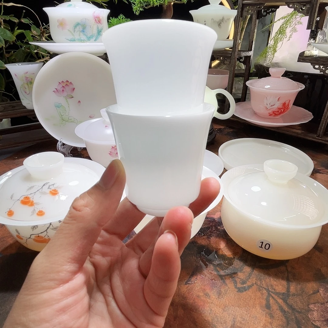 冰玉瓷马蹄客杯50ml2只价