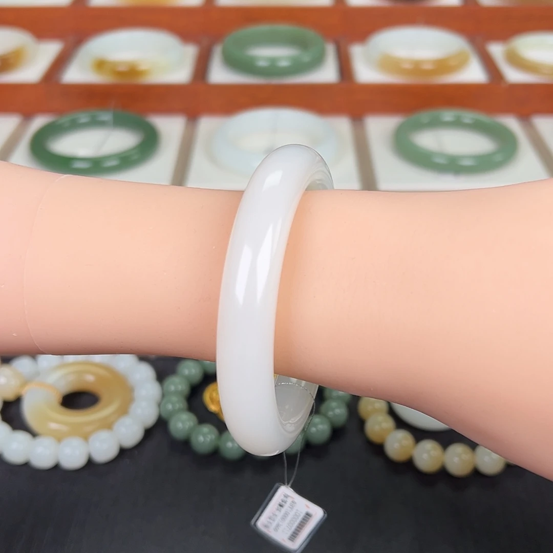 和田玉未镶嵌手镯老熟油润白镯