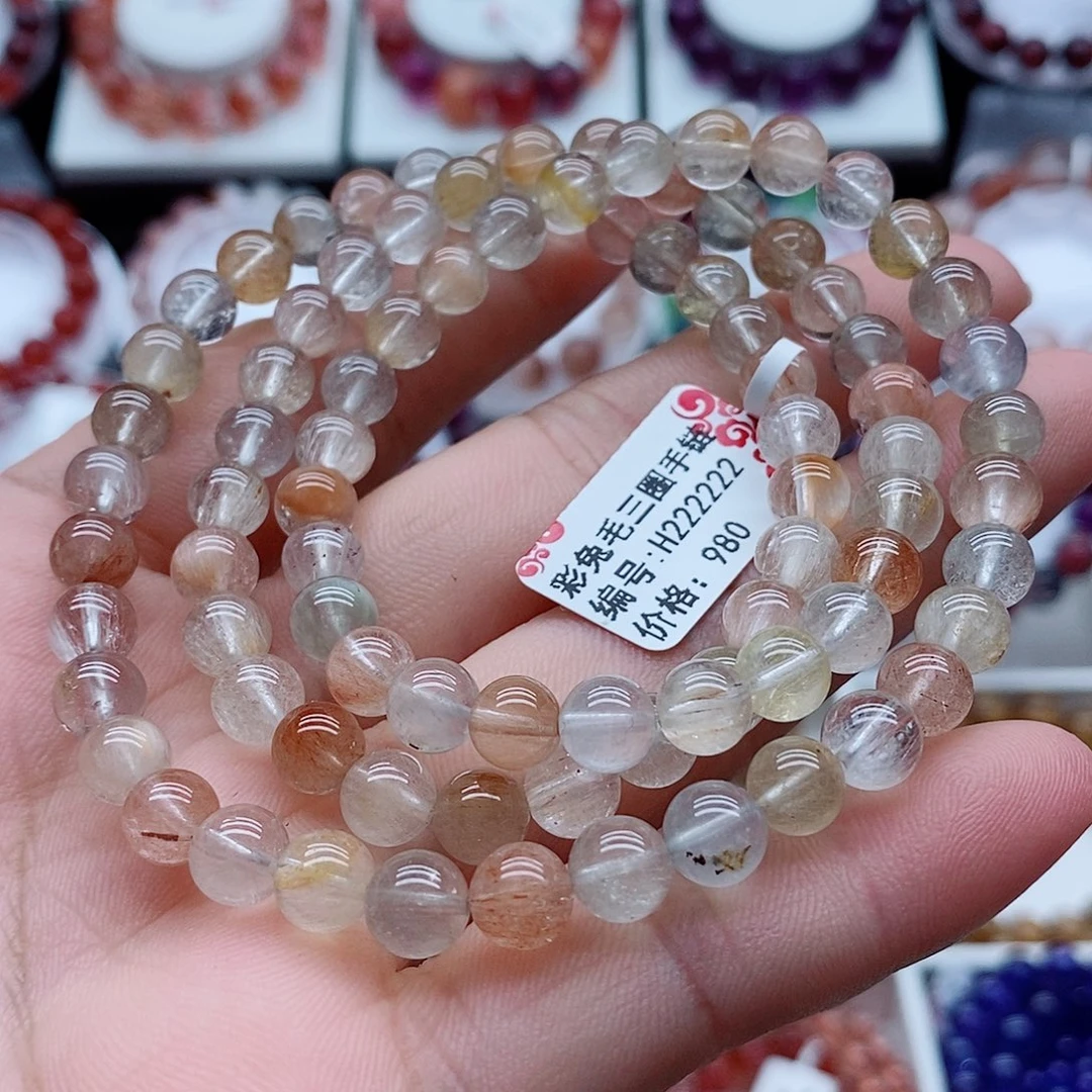 水晶手链未镶嵌兔毛