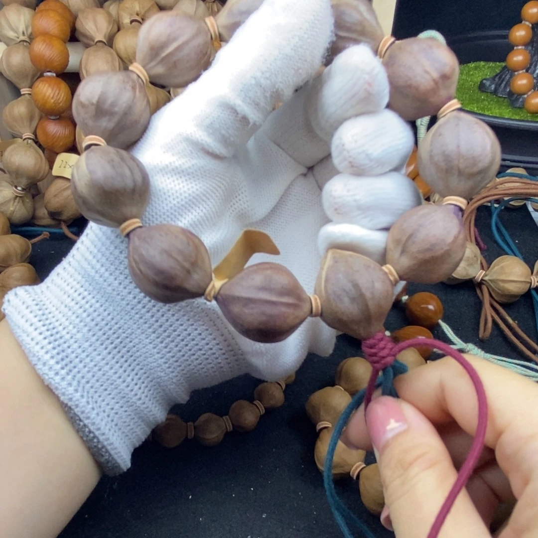 橄榄核手串/手链2224三花紫皮11颗