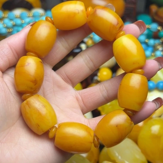 琥珀手串未镶嵌蜜蜡